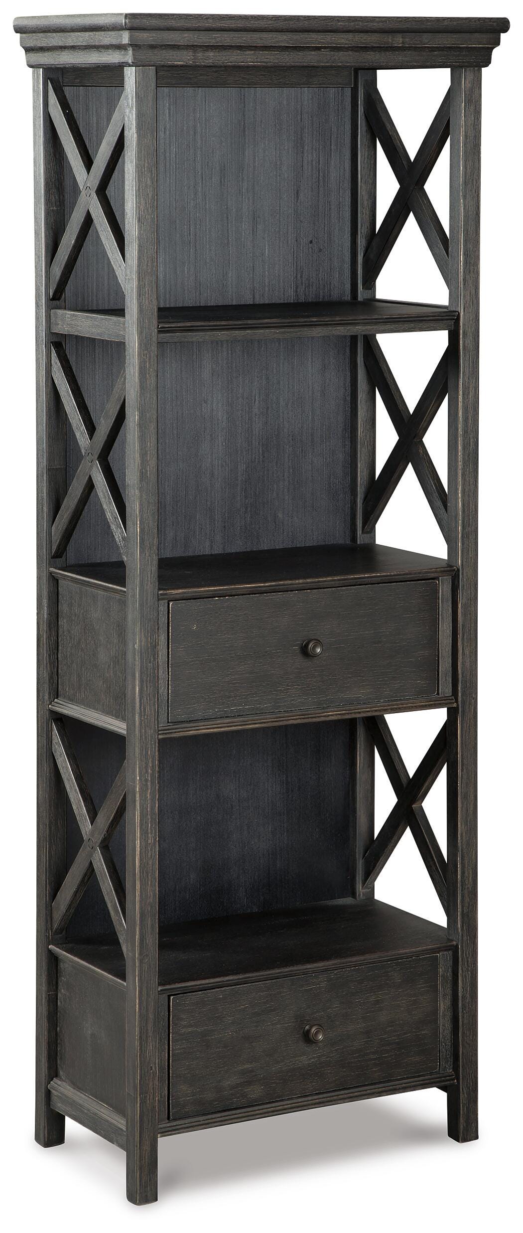 Tyler Creek Counter Height Table with 4 Barstools, Server and Display Cabinet (D736-SI) - Image 10