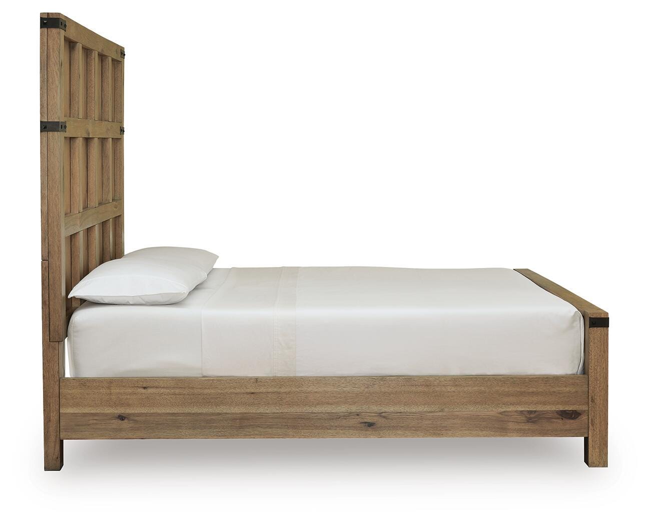 Ridgester Panel Bed - Light Brown  (B858-SI) - Image 5