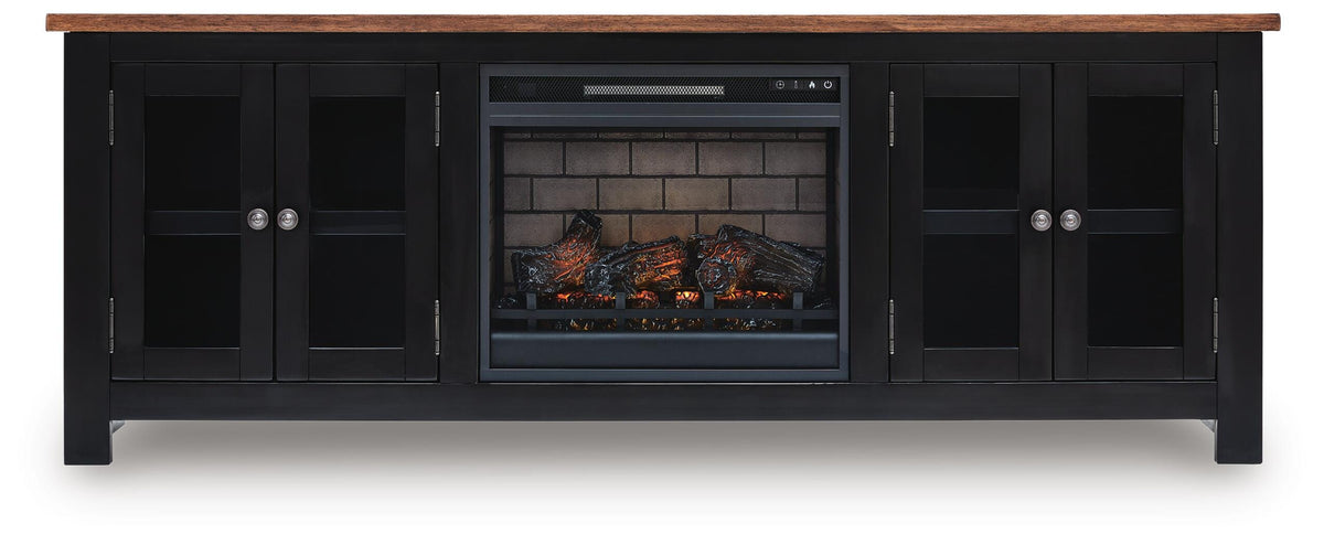 Wildenauer 76 TV Stand with Electric Fireplace (W664-SI)