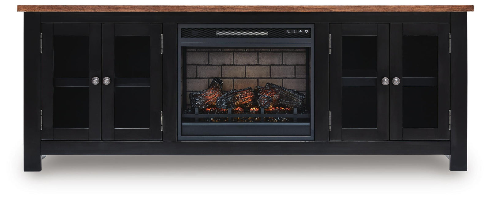 Wildenauer 76 TV Stand with Electric Fireplace (W664-SI)
