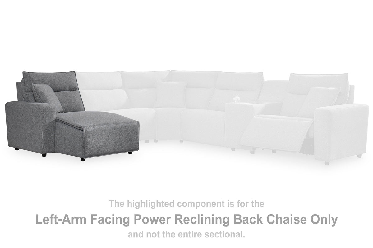 Modmax II Left-Arm Facing Power Reclining Back Chaise (65906-SI) - Image 23