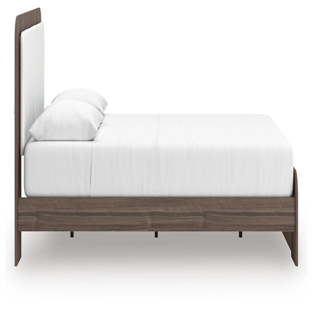 Kendanport Queen Upholstered Bed, Dresser, Mirror and Nightstand (PCB1108-SI) - Image 13