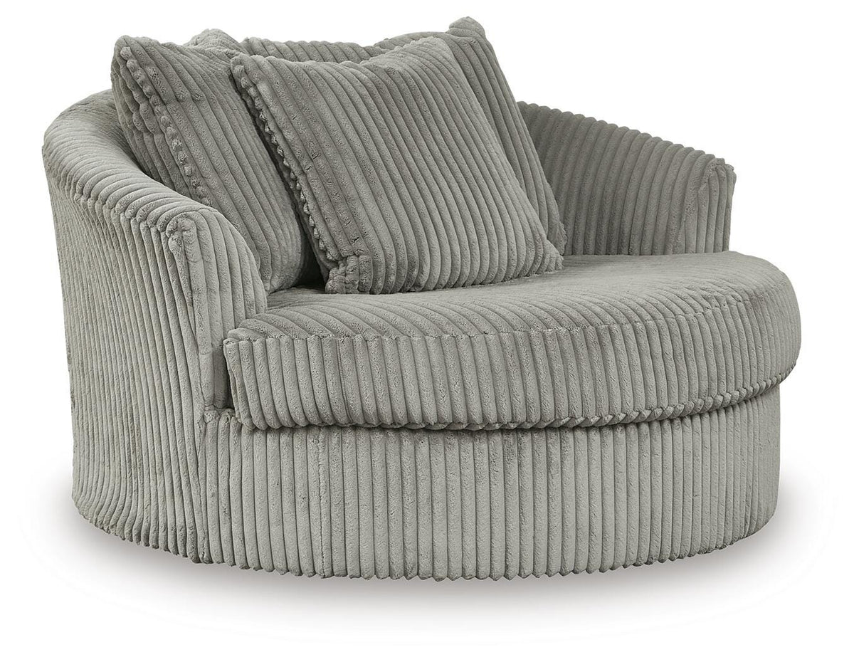Lindyn 3-Piece Sectional and Oversized Swivel Accent Chair (21105-SI) - Image 4