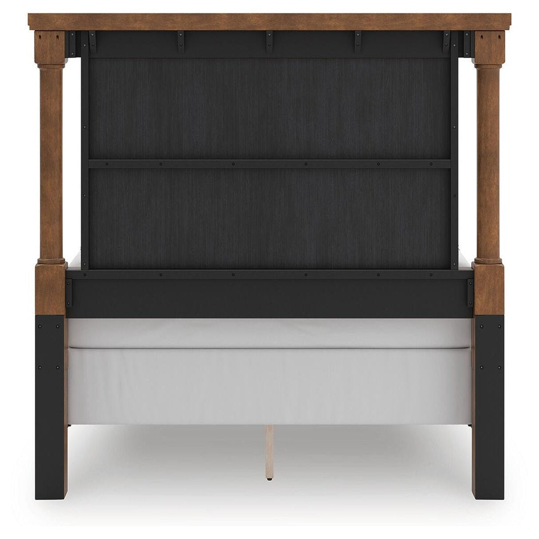 Rowlenstown Queen Poster Bed, Dresser and Mirror (PCB824-SI) - Image 9