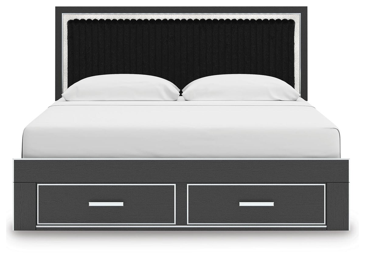 Zuraleus King Storage Bed, Dresser, Mirror, Chest and Nightstand (PCB3380-SI) - Image 17