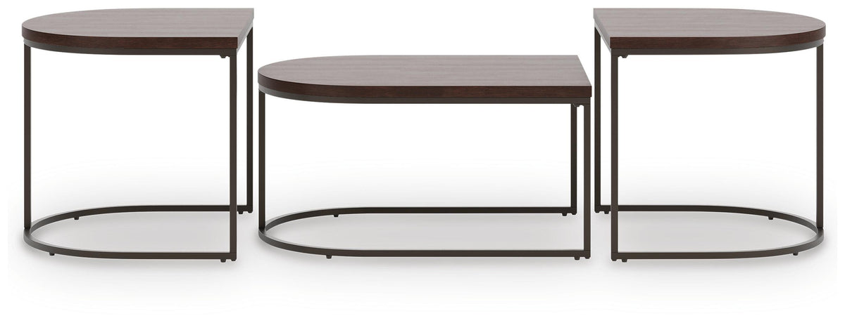 Vanmore Table (Set of 3) - Dark Brown  (T199-SI) - Image 2