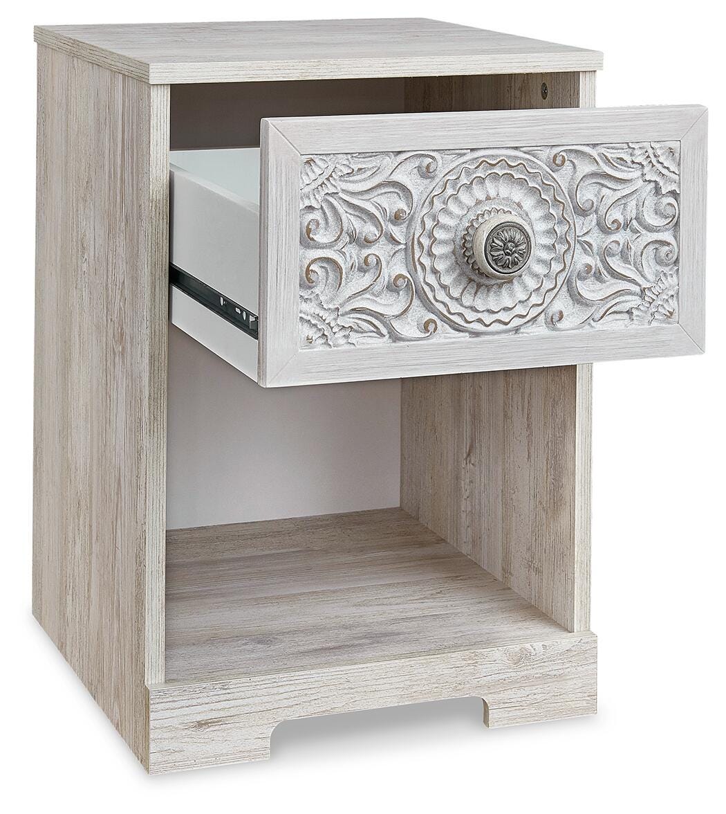 Paxberry Nightstand - Whitewash  (EB1811-SI) - Image 4