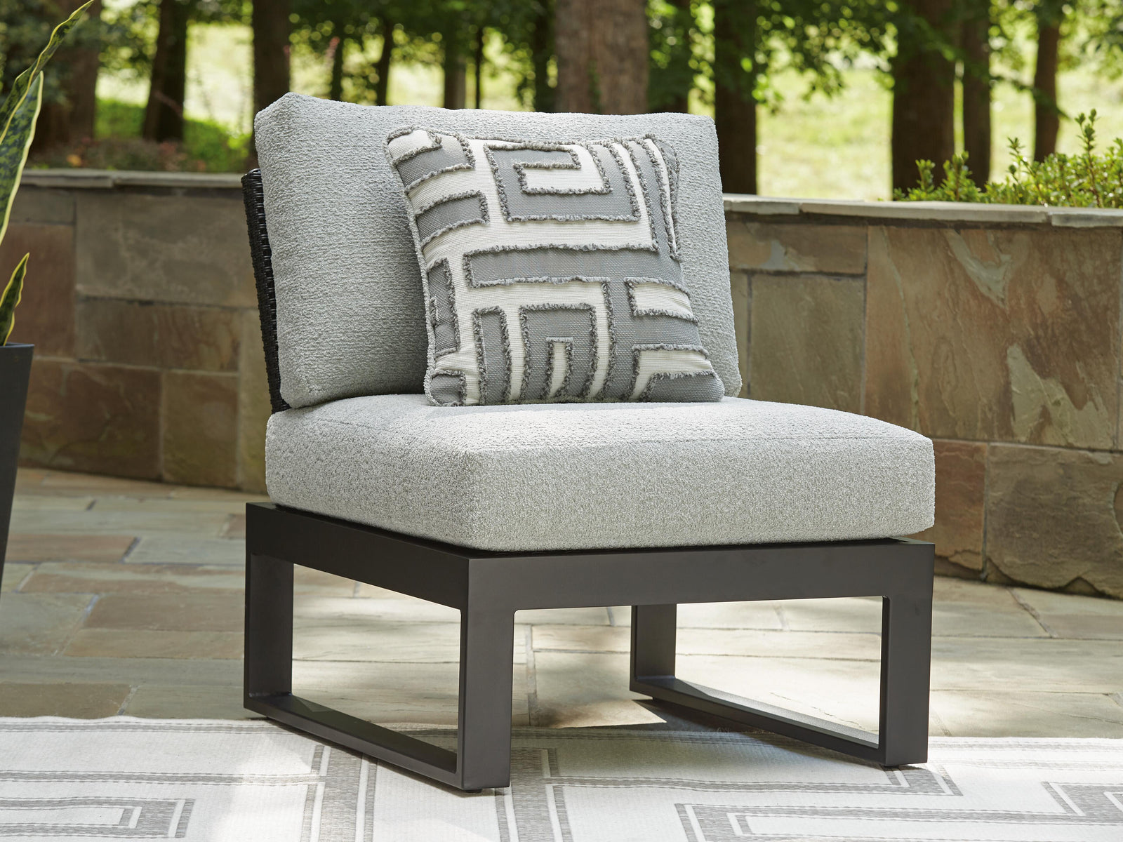 Beachloft Outdoor Corner Chair with Cushion (P490-SI) - Image 8