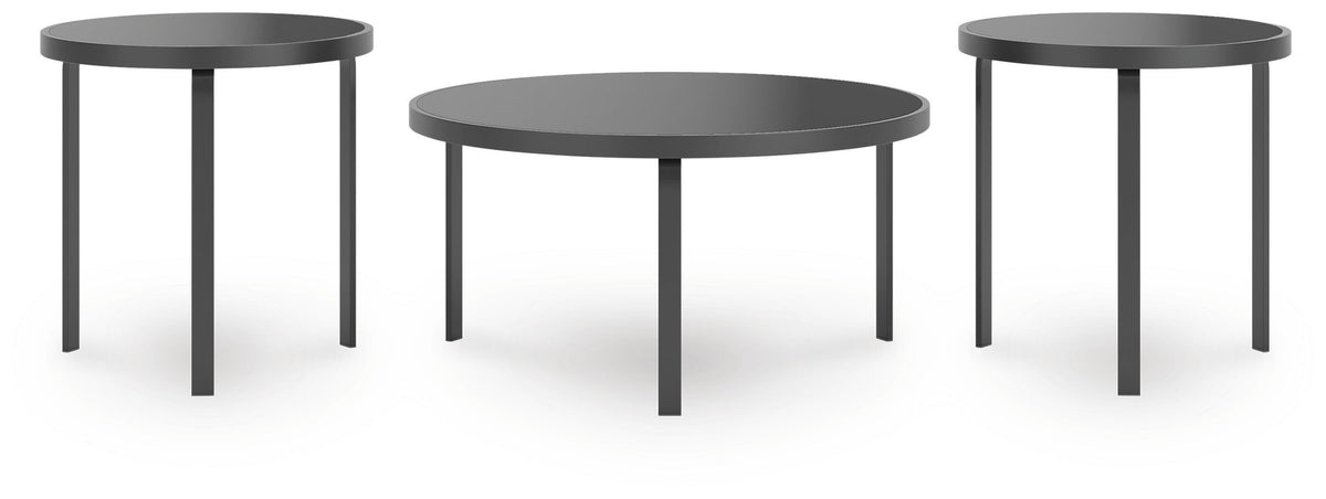 Dorylin Table (Set of 3) - Black  (T139-SI) - Image 2