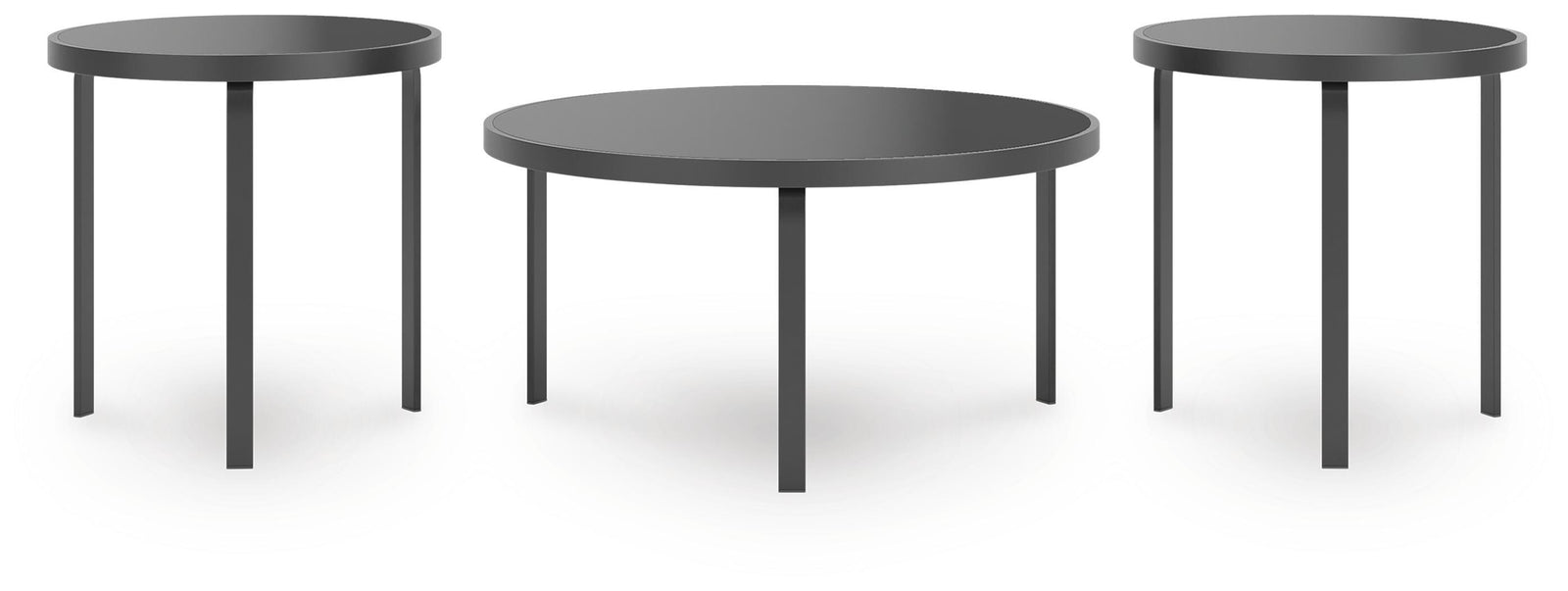 Dorylin Table (Set of 3) - Black  (T139-SI) - Image 2