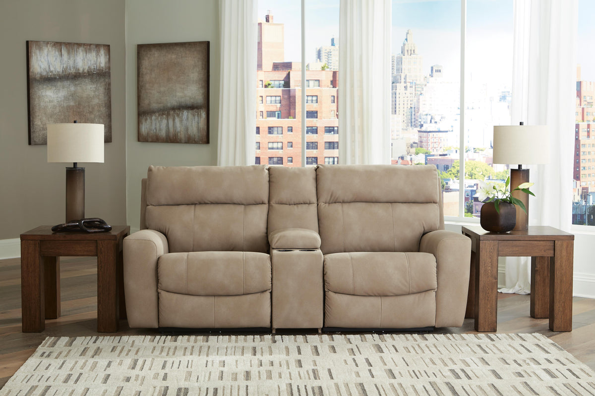 Next-Gen Durapella 3-Piece Power Reclining Sectional Loveseat with Console (61004-SI) - Image 2