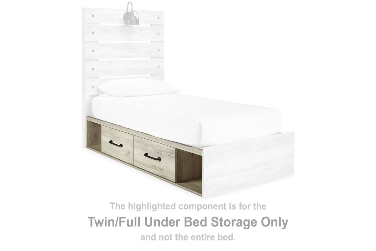 Cambeck Under Bed Storage - Whitewash  (B192-SI) - Image 4