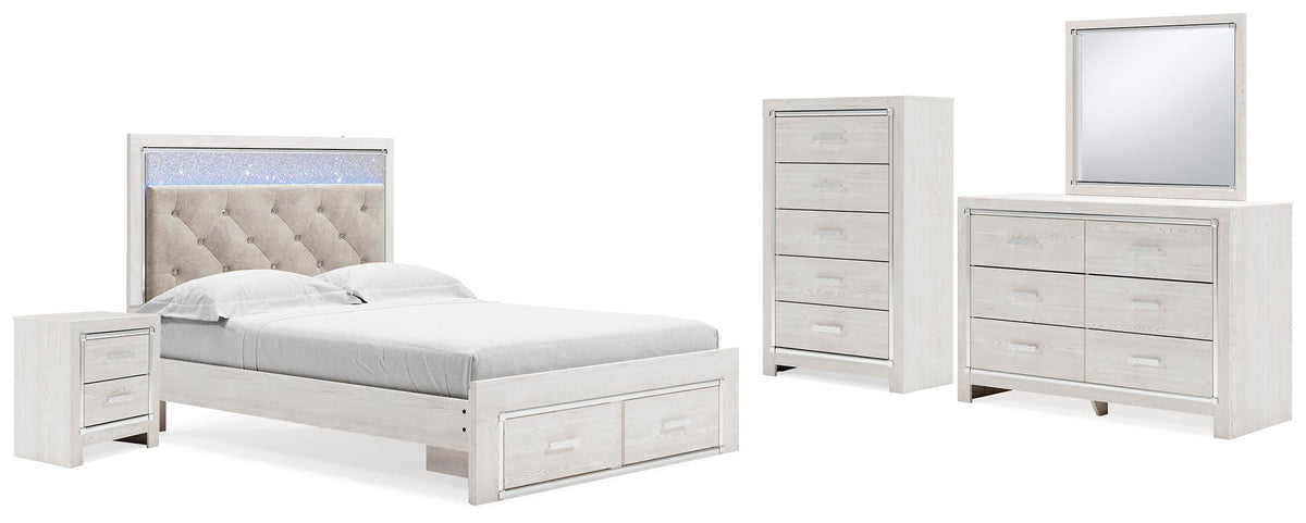Altyra Storage Bed, Dresser, Mirror, Chest and Nightstand - White  (B2640-SI)