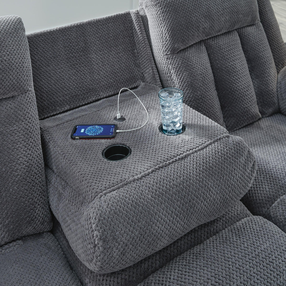 Observation Power Reclining Sofa with Drop Down Table (PC21405-SI) - Image 20