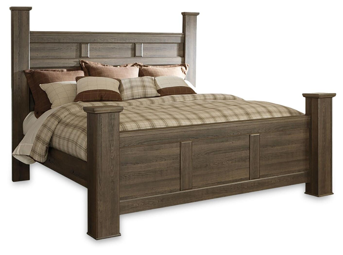 Juararo Poster Bed, Dresser and 2 Nightstands (B251-SI) - Image 3