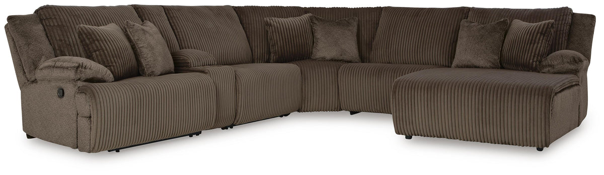 Top Tier 6-Piece Reclining Sectional with Chaise (92705-SI)