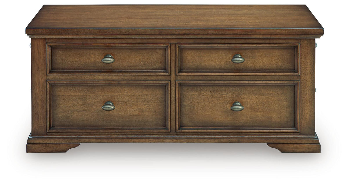 Channley Lift-Top Coffee Table - Brown  (T649-SI) - Image 3