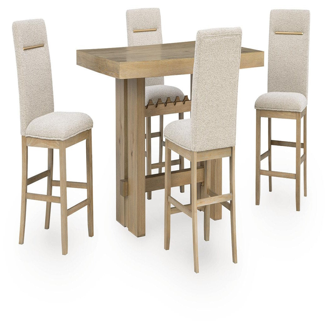Lasinger Counter Height Dining Table and 4 Barstools (PCD852-SI)