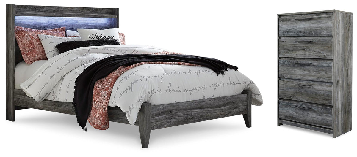 Baystorm Panel Bed and Chest (B221-SI)