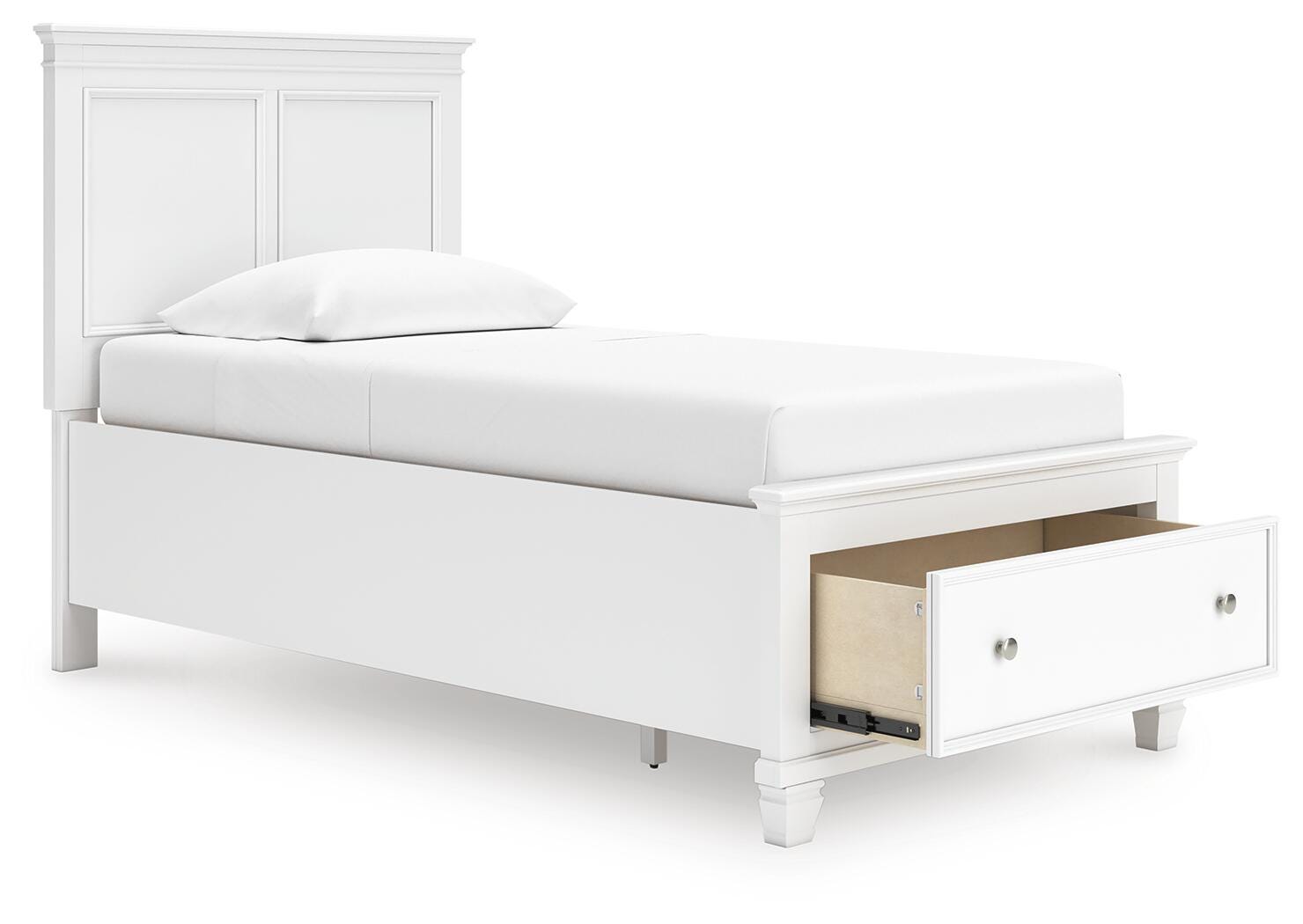 Fortman Panel Storage Bed (Youth) - White  (B680-SI) - Image 3