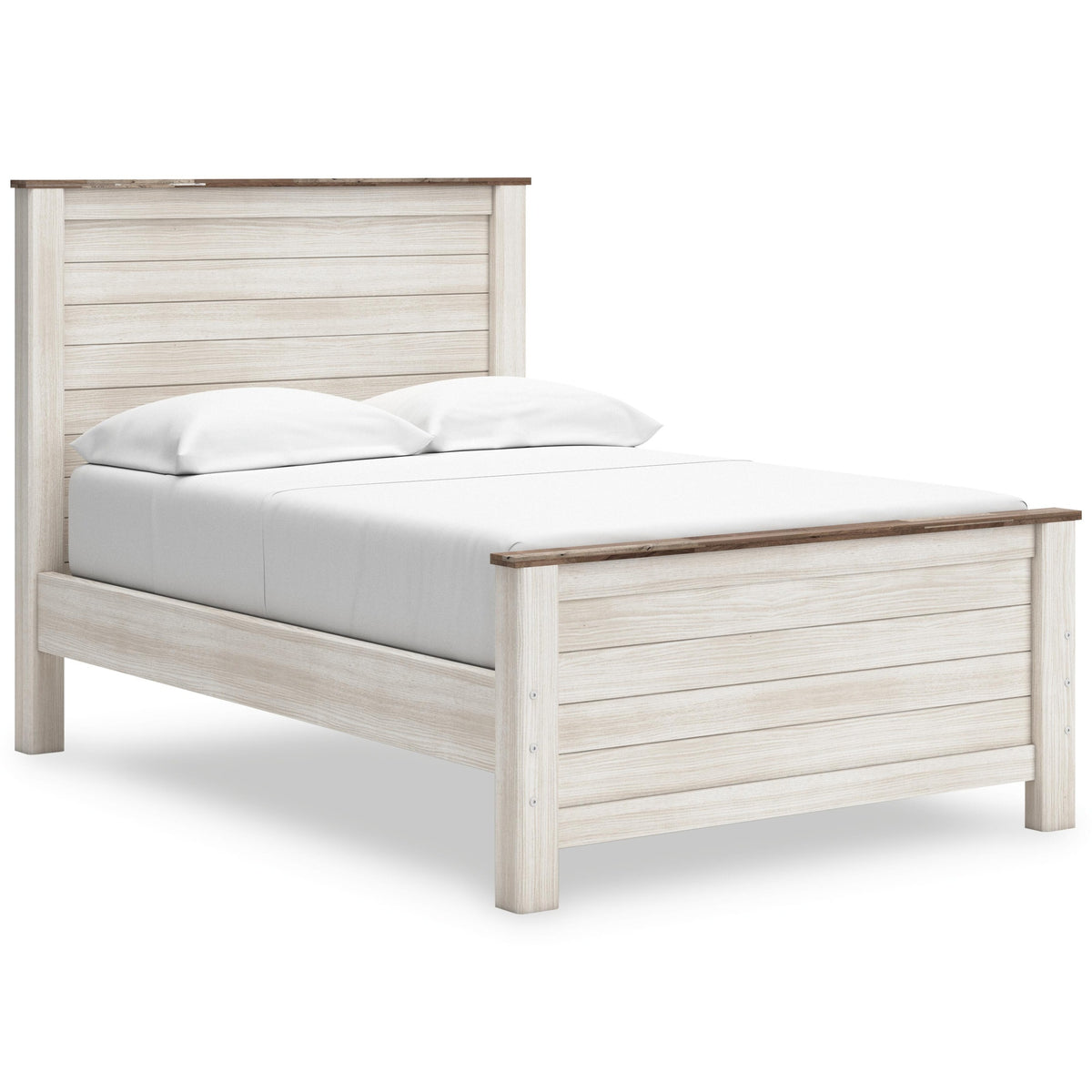 Willowton Panel Bed (Youth) - Whitewash  (B267-SI) - Image 2