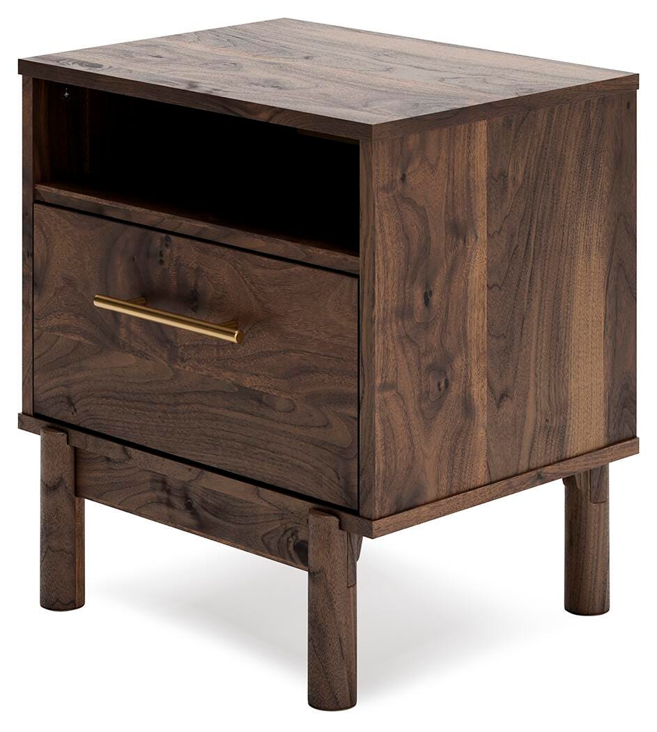 Calverson Panel Platform Bed with Dresser and Nightstand - Mocha  (EB3660-SI) - Image 21
