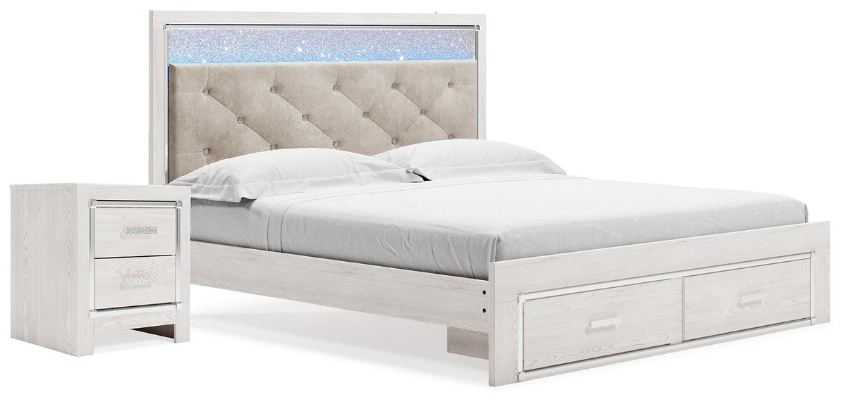 Altyra Storage Panel Bed and Nightstand (B2640-SI)