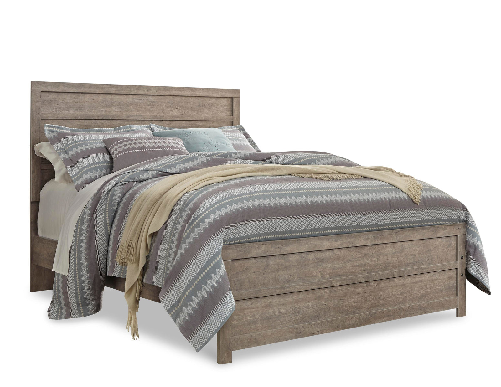 Culverbach Panel Bed, Dresser and Mirror - Gray  (B070-SI) - Image 4