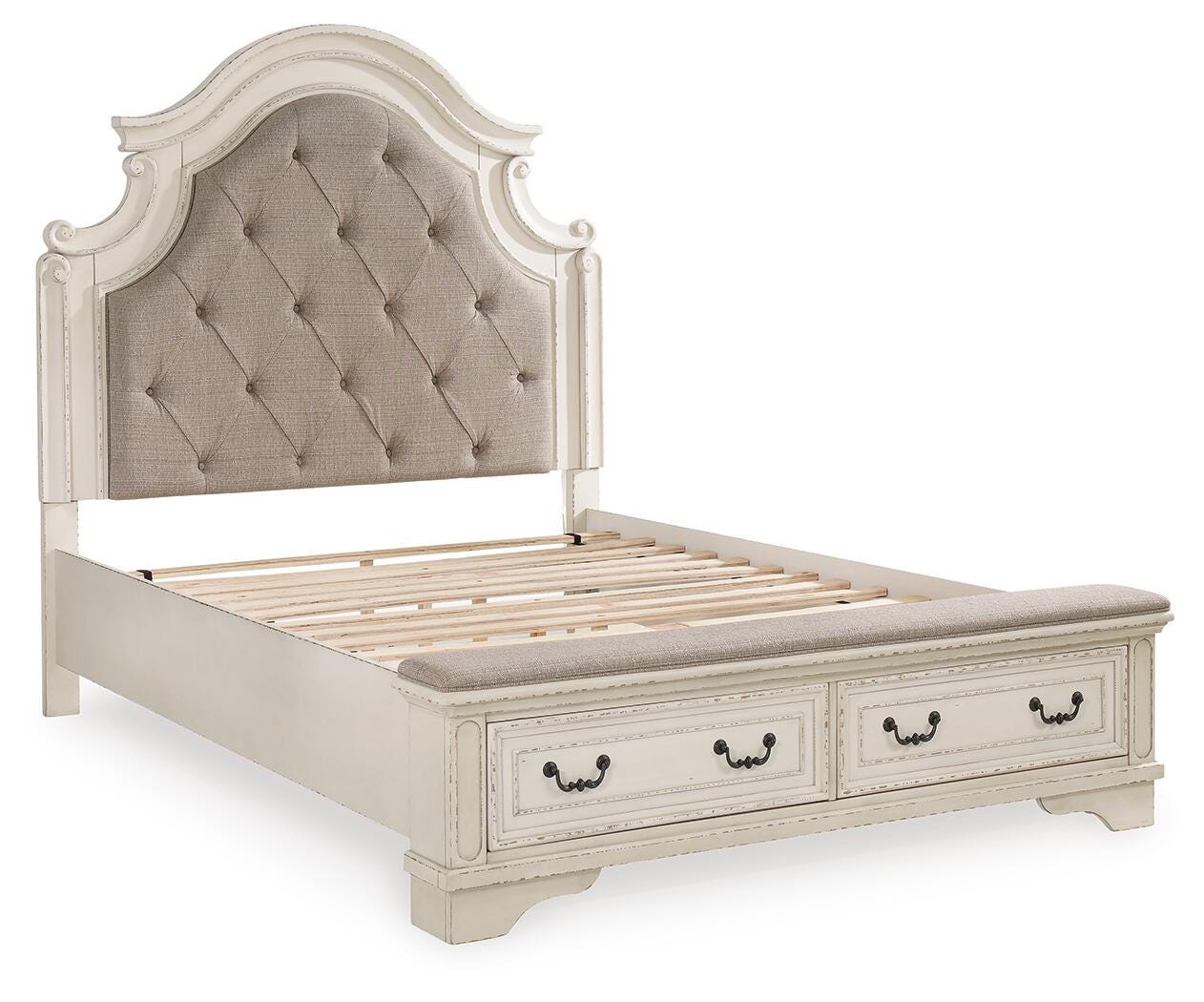 Realyn Upholstered Panel Bed, Dresser, Mirror and Chest (B743-SI) - Image 9