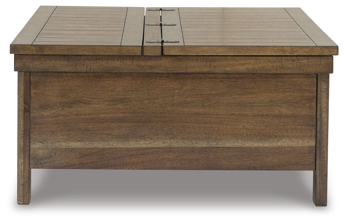 Moriville Lift-top Coffee Table and 2 End Tables - Grayish Brown  (T731-SI) - Image 11