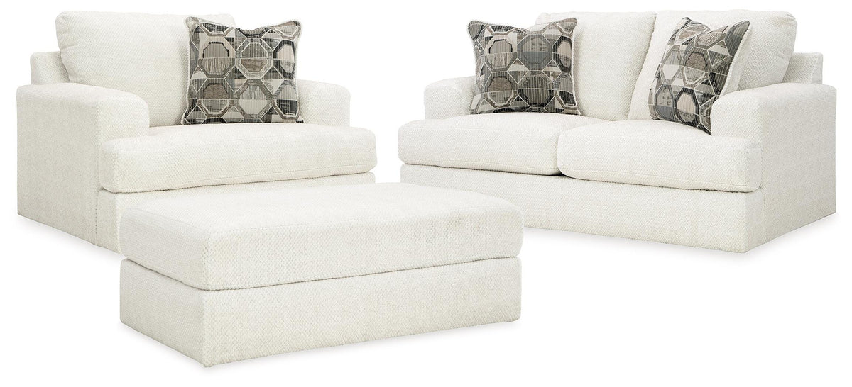 Karinne Loveseat, Oversized Chair and Accent Ottoman (31403-SI)