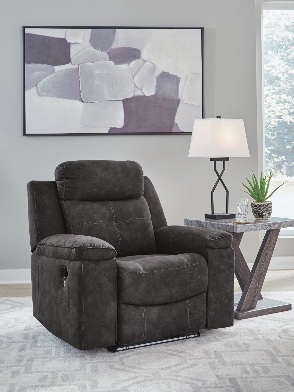 Brysonview Reclining Loveseat with Console (63605-SI) - Image 2