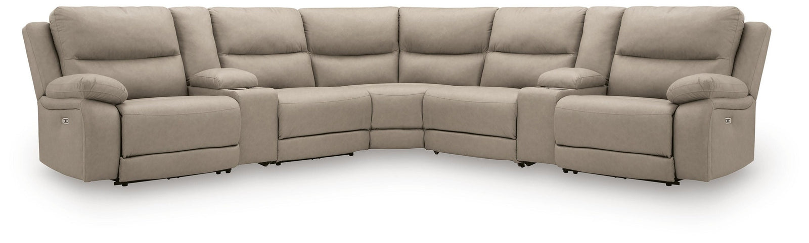 Narwhal Place 7-Piece Reclining Sectional with Storage Consoles (PC99201-SI)