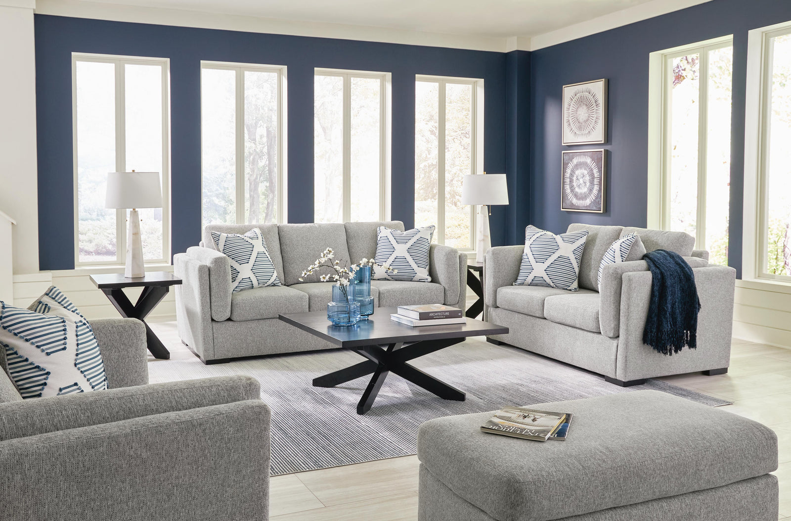Evansley Sofa, Loveseat, Oversized Chair and Ottoman (54503-SI) - Image 17