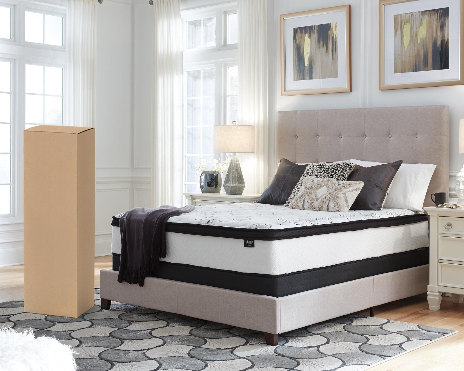 Chime 12 Inch Hybrid Queen Mattress (M697-SI) - Image 3