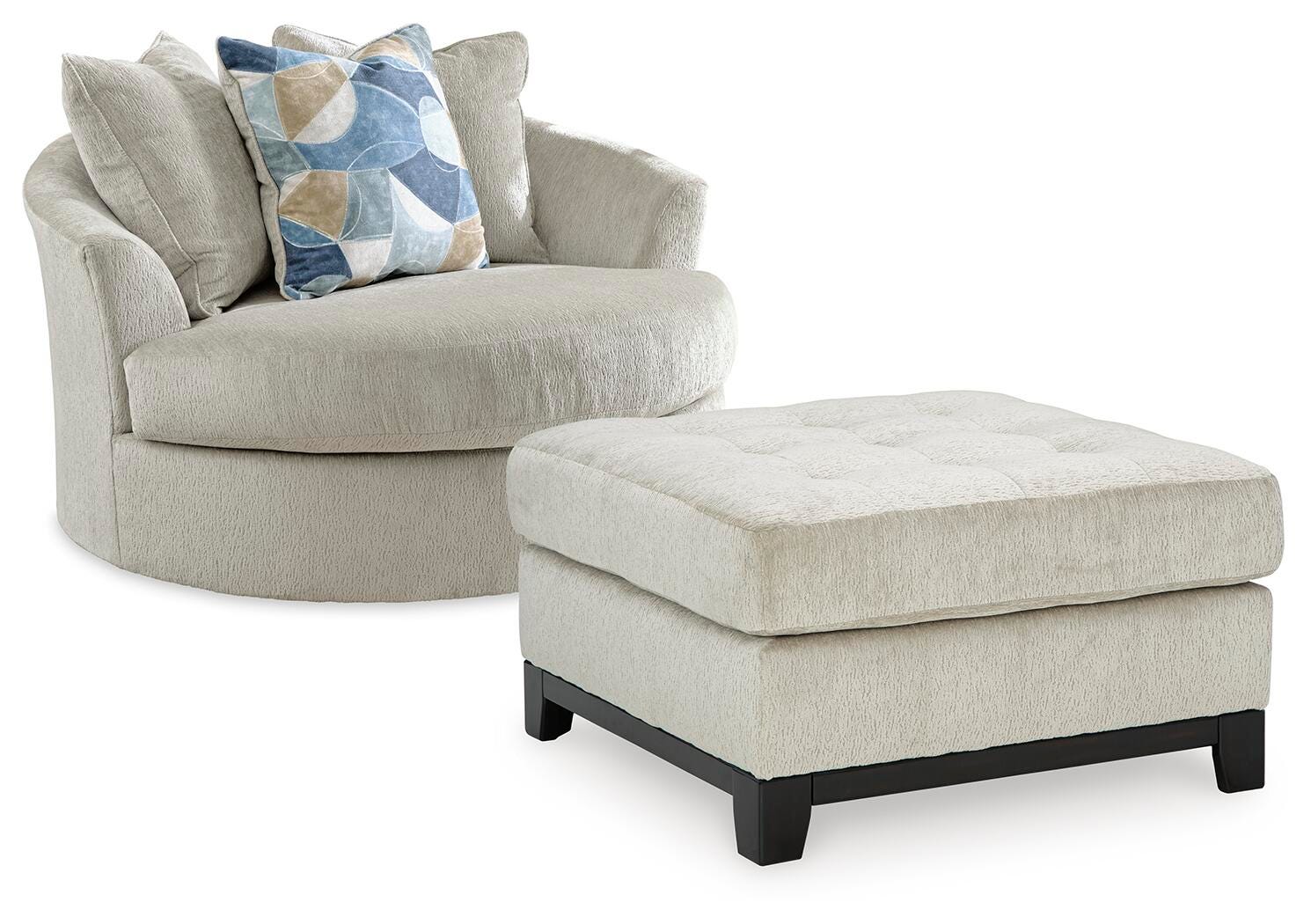 Maxon Place Oversized Chair and Ottoman (33004-SI)