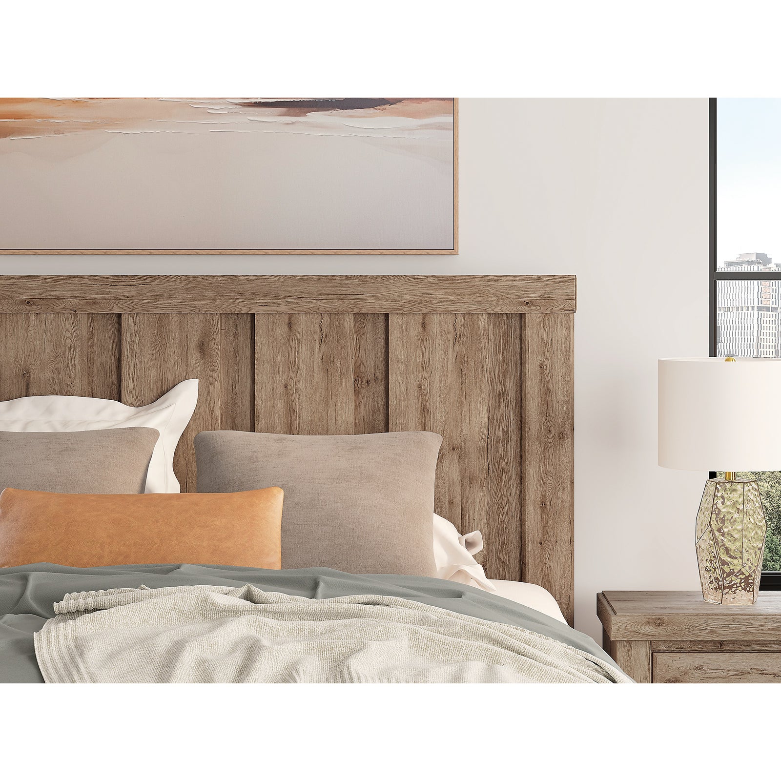 Oliandon King Panel Bed (PCB2844-SI) - Image 9