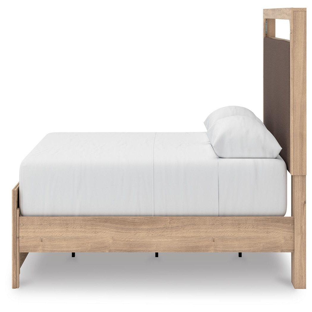 Kinlanni Queen Upholstered Panel Bed, Dresser and Mirror (PCB1360-SI) - Image 13
