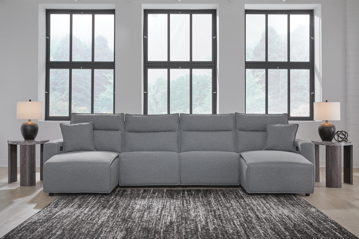 Modmax II 4-Piece Reclining Sectional with Double Chaise (65906-SI) - Image 2