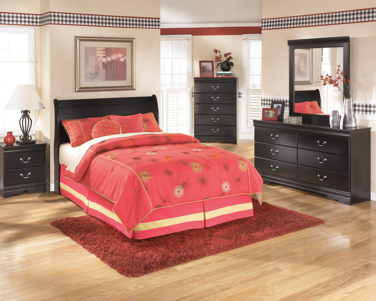 Huey Vineyard Sleigh Headboard (Youth) - Black  (B128-SI) - Image 6