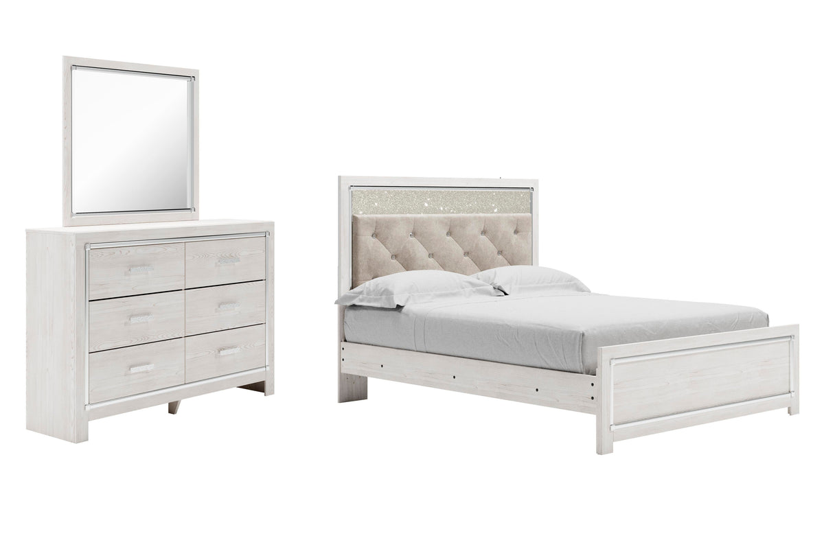 Altyra Panel Bed, Dresser and Mirror - White  (B2640-SI)