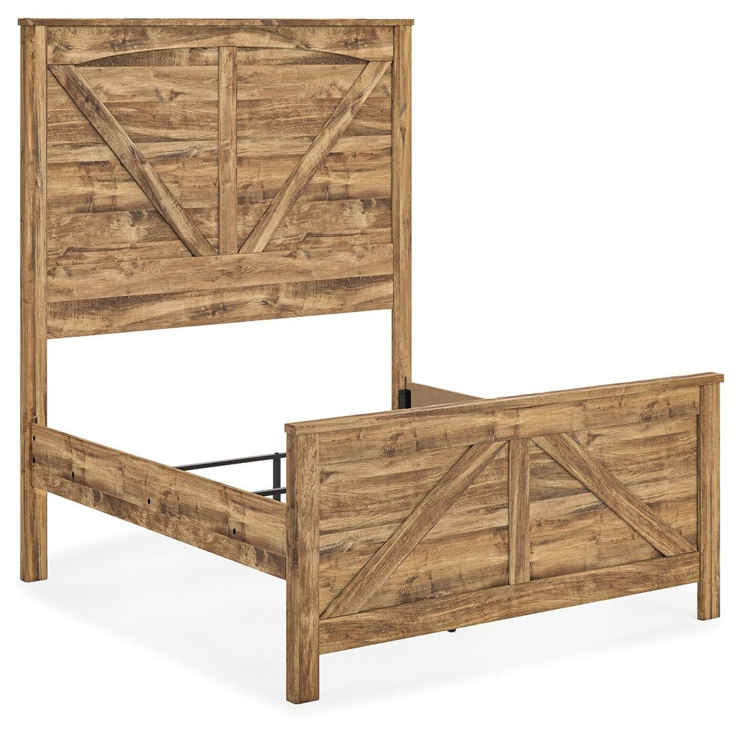 Maystonna King Crossbuck Panel Bed, Dresser, Mirror and Nightstand (PCB1580-SI) - Image 15