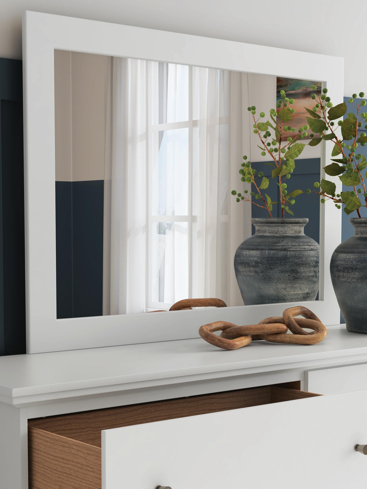 Bostwick Shoals Bedroom Mirror - White  (B139-SI) - Image 4