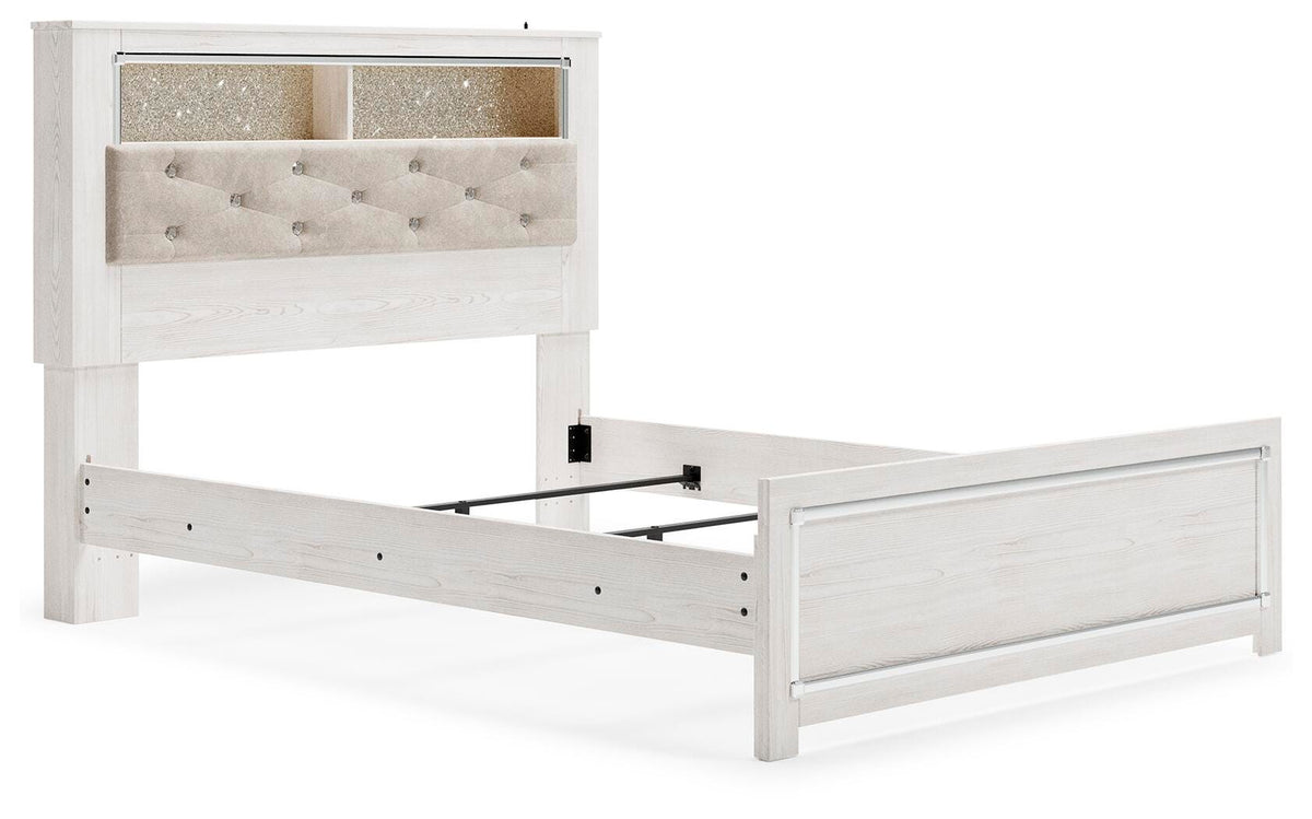 Altyra Panel Bookcase Bed - White  (B2640-SI) - Image 8
