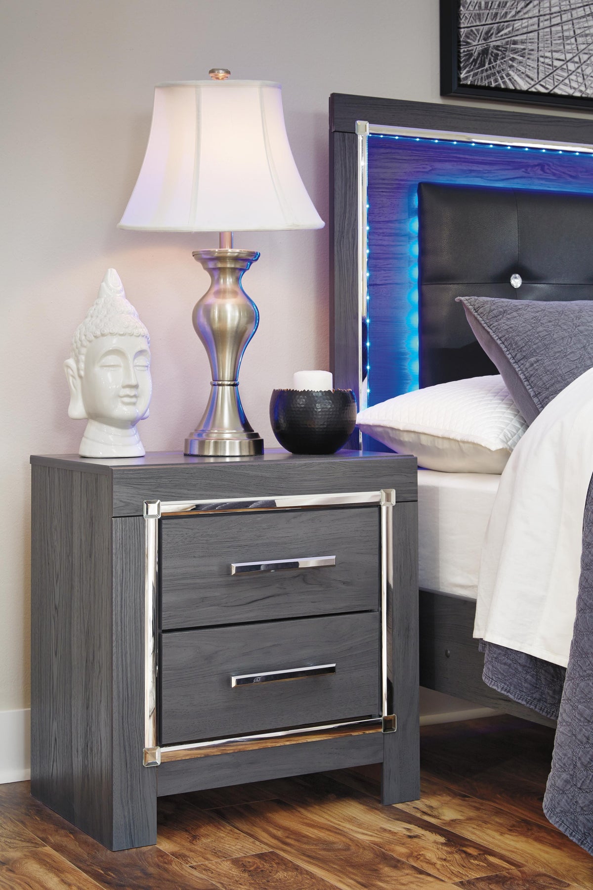 Lodanna Storage Bed, 2 Dressers, Cheat and Nightstand - Gray  (B214-SI) - Image 8