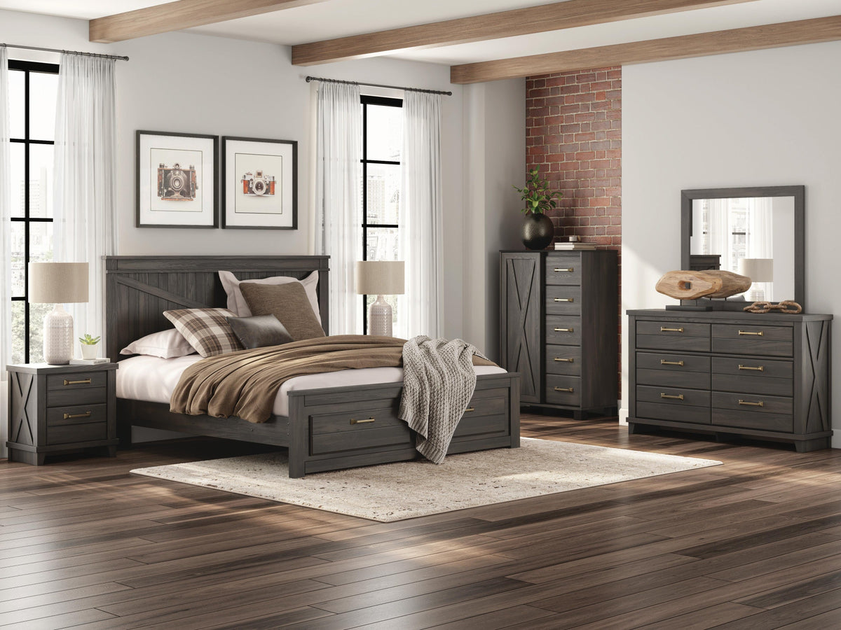 Vonitta Bay King Panel Storage Bed (PCB2648-SI) - Image 11