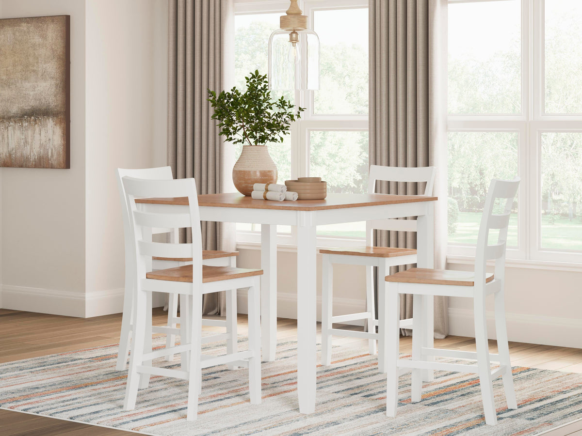 Gesthaven Counter Height Dining Table and 4 Barstools (Set of 5) (D398-SI) - Image 5