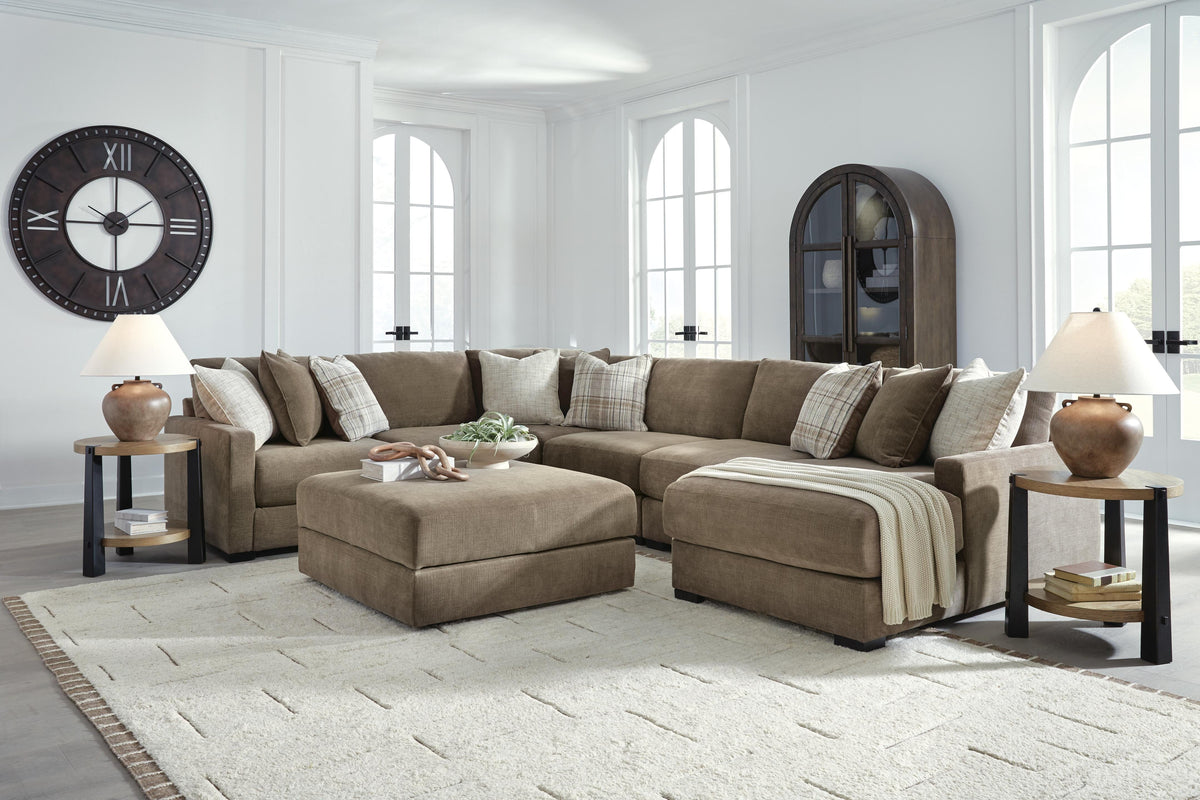 Camellia-Court 5-Piece Sectional with Chaise (68207S13-SI)