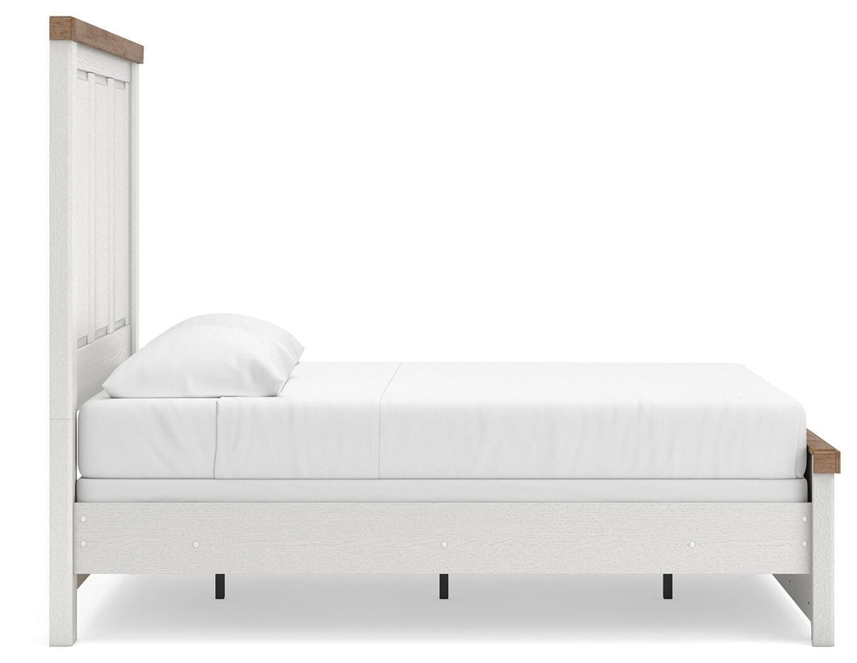 Savonport Panel Bed (Youth) - White/Brown  (B4615-SI) - Image 4