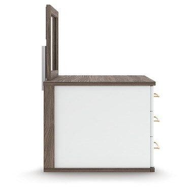 Kendanport King Upholstered Bed, Dresser and Mirror (PCB1108-SI) - Image 5